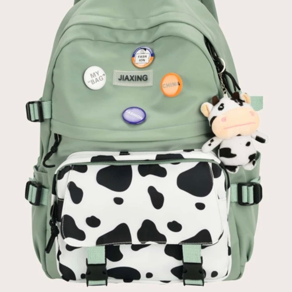 Cow print backpack